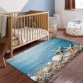 thumbnail image 3 of FJPT Soft Small Area Rugs Non Slip Indoor Floor Carpet Beach Theme With Starfish And Shells For Living Room Bedroom Decor 47.2x31.5 inch, 3 of 4
