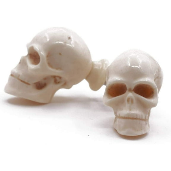 RII Skull Decorative Resin Dresser Knob for Furniture, Chest of Drawres, Cupboard, Nursery Drawer and Cabinet Pull, Sideboards and Wardrobes (Pack of 2, Ivory)…