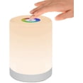thumbnail image 1 of Luz nocturna LED, lámpara de mesita de noche inteligente, control táctil regulable, recargable por USB, portátil, cambio de color RGB para niños, dormitorio, camping (blanco cálido), 1 of 5