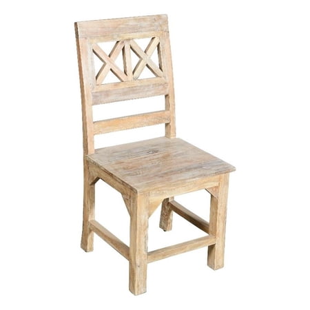 Pemberly Row Solid Wood Dining Chairs in Natural Finish (Set of 2)