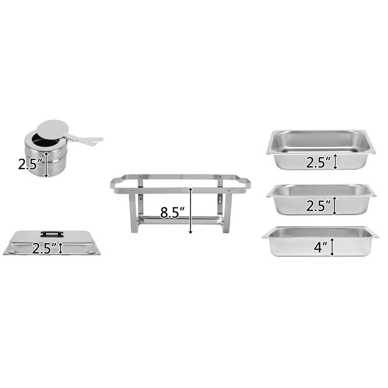Buy 8QT Chafing Dish Buffet Set - Food Warmer for Parties Buffets - Buffet  Servers and Warmers with Full Size Steam Pans and Folding Frame - Warming  Tray Online at desertcartINDIA