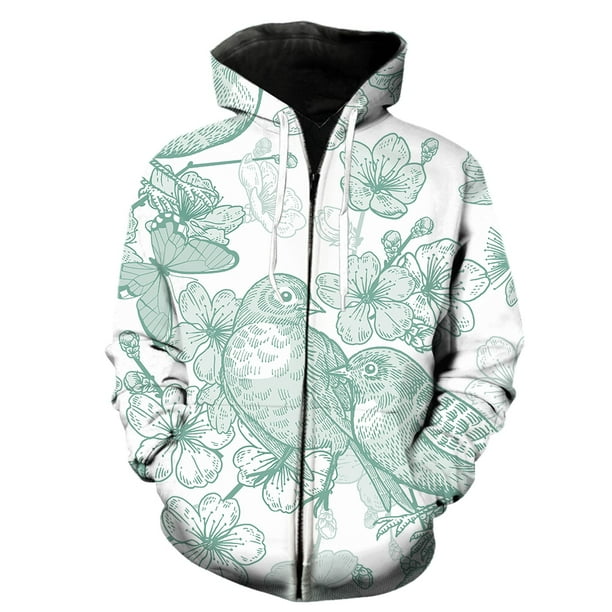 Sudadera con capucha y cremallera para hombre, diseño de mariposa de dibujos animados, con estampado 3D, informal, de manga larga, unisex, genial, para adolescentes, de gran tamaño, estilo Harajuku, c