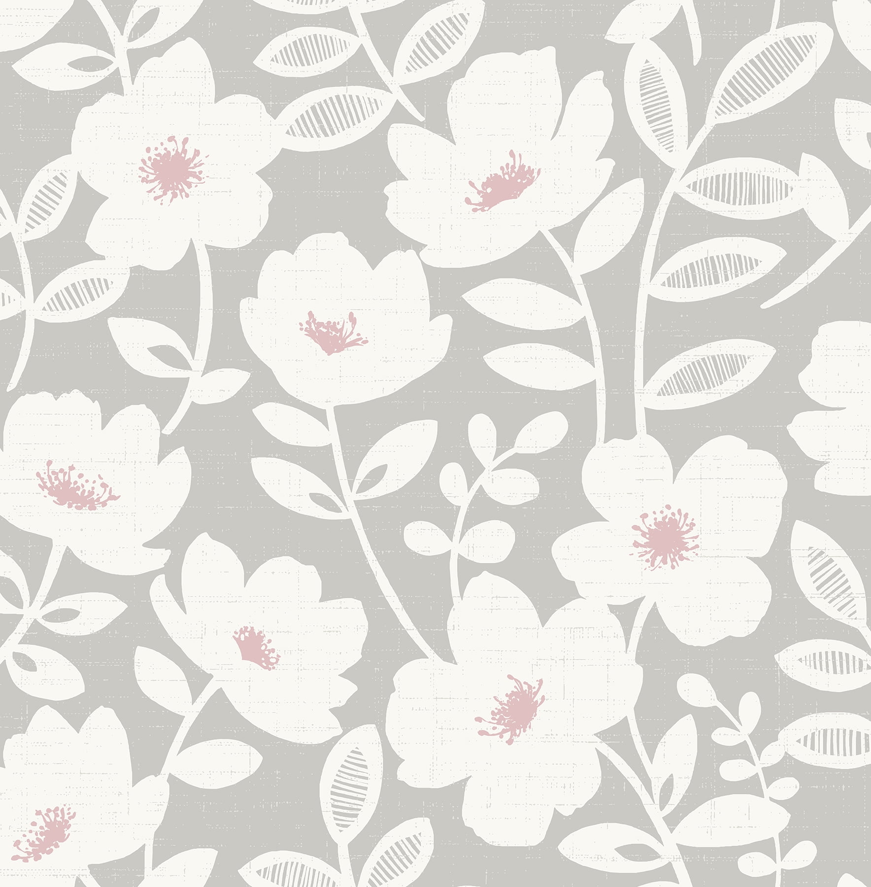 Brewster Bergman Pink Scandi Flower Wallpaper - Walmart.com