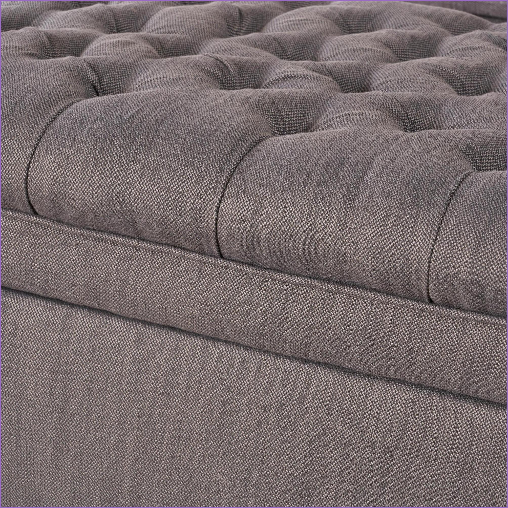 Storage Ottoman, Modern 50” Slate Gray for Living Room Storage & Seating | Fabric | Foot Stools