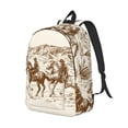 thumbnail image 2 of Balery Western Desert Cowboys1 Vintage Canvas Backpack for Men and Women - Large Capacity, Durable Travel Laptop Bag for School, Work, Hiking, and Outdoor Activities, 2 of 7