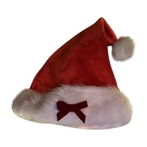 Bwiyojiz Home Decor Christmas Decorations One Size Fits All Thickened Large Santa Hat Party, Gifts for Family, Red