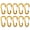 Gold, variant on Carabiner Clips Mini Aluminum Alloy S-Shaped Keychain Carabiners Accessory D Rings for Camping Hiking Fishing Backpacking Everyday Use - Red, 5 Pack (Not for Climbing, 3.94 in / 10 cm)