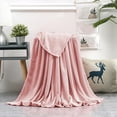 thumbnail image 4 of Light pink flannel blanket, 50x70cm/ Hugging Soft For Sofas Beds Blankets Is Lightweight Suitable Plush And Blanket Textiles, 4 of 7