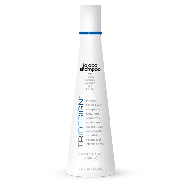 TRI Design Professional Hair Care Champú de aceite de jojoba - Hidratante espesante y nutritivo para todo tipo de cabello El uso diario aumenta el brillo y la manejabilidad 10.5 oz
