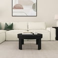 thumbnail image 2 of Plank+Beam Solid Wood Contour Round Coffee Table, 30" Coffee Table, Coffee Tables for Living Room, Modern Center Table for Small Spaces, Black, 2 of 9