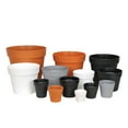thumbnail image 2 of Nvzi-a 1-piece white round mouth plastic thickened international flowerpot simulation plant with column pot plastic frosted PP non porous flowerpot 22 * 19cm, 2 of 4