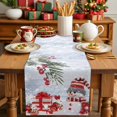 thumbnail image 4 of Xmas Snowman Birds Cotton Linen Table Runner for Dining Kitchen, Christmas Green Silver Pine Snowflake Wedding Outdoor Party Tablerunners Decoration, Dresser Scarf Coffee Tablecloth Runners 13"x36", 4 of 9
