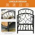 thumbnail image 4 of Outsunny Firewood Rack Outdoor, 16" Metal Fireplace Log Holder, Black, 4 of 10