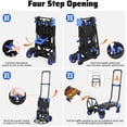 thumbnail image 6 of 2-in-1 Folding Hand Truck Dolly with Foldable Basket, Heavy Duty Dolly Cart with Rubber Wheels, 330 LBS Capacity Convertible Handcart with Retractable Handle,Portable Dolly For Luggage/Travel/Office, 6 of 7