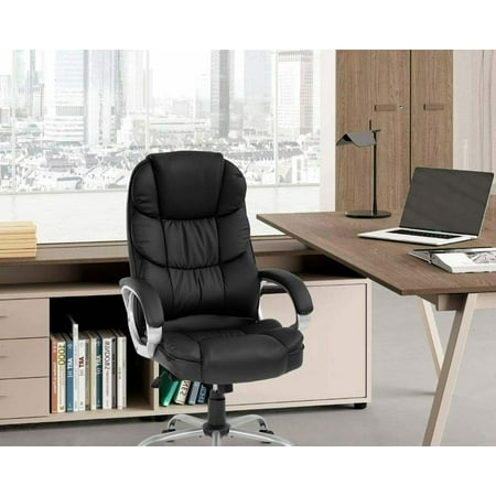 High Back Leather Office Chair Executive Office Desk Task Computer Chair