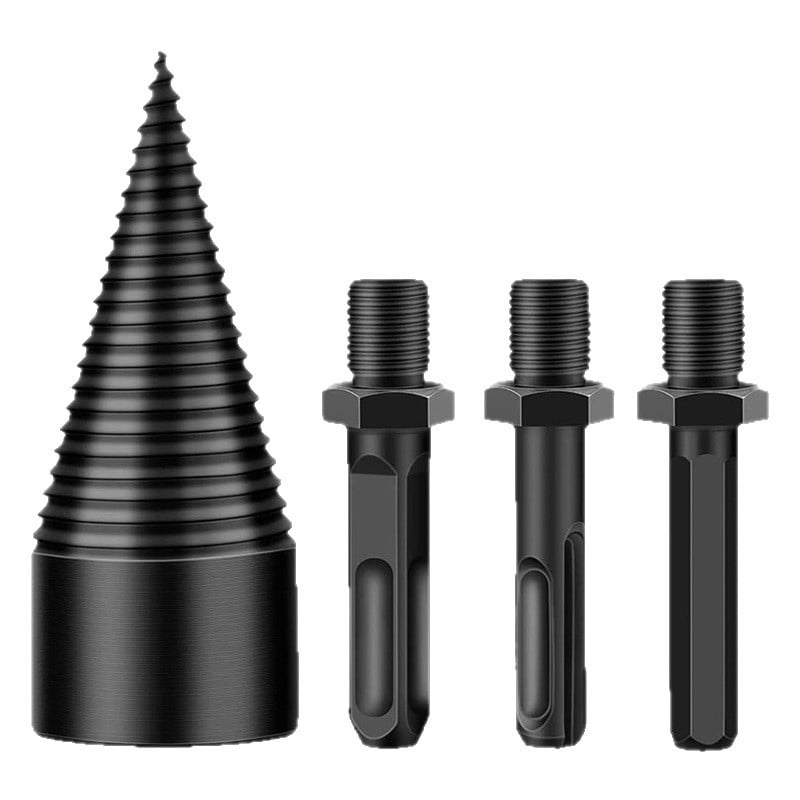 Firewood Drill Bit Set, 2025 New Wood Splitter Easy Log Splitting Heavy Duty Detachable Electric for Hand Stick Hex Square Round (4, 42mm) 42mm