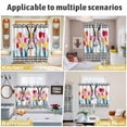thumbnail image 5 of Spring Easter Kitchen Curtains Window Panels, Colorful Flowers Tulips Bunny Lattice Insulated Window Treatment Curtain, Grommet Curtains for Bedroom/Living Room/Bathroom, 2 Piece 52"Wx72"L, 5 of 8