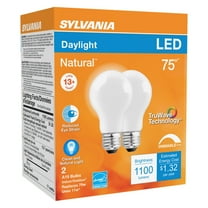 Sylvania Natural A19 E26 (Medium) LED Bulb Daylight 75 Watt Equivalence 2 pk