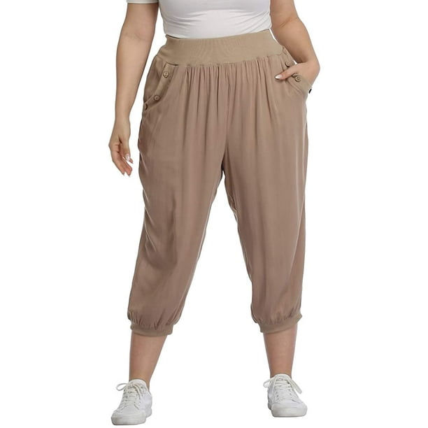 plus size capri joggers
