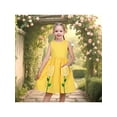 thumbnail image 2 of Sunny Fashion Girls Dress Cotton Yellow Polka Dot Floral Embroidery Pocket Casual Vintage Sundress 10 Years, 2 of 7