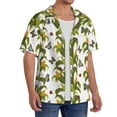 thumbnail image 2 of Hirioo Corn And Butterflies for Men's Cuban Collar Short Sleeve Shirt Button Down Shirt Beach Summer Shirts Wedding Vacation Shirts-X-Large, 2 of 5
