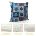 thumbnail image 4 of YINGXI Pillow Covers Blue Tassel Pillow Cases Navy Blue Decorative Cushion Covers for Couch Sofa 20x20in, 4 of 5