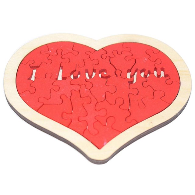Juego De Rompecabezas Con Diseño De Corazón De Amor De Madera, Juguetes Educativos Y De Desarrollo Infantil Para Niños Y Adultos ANGGREK Jigsaw Puzzle
