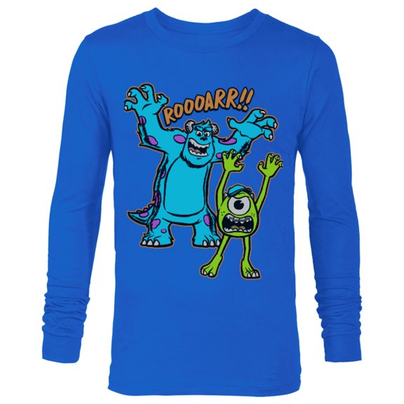 Disney PIXAR Monsters U Mikey and Sulley Roar T-Shirt - Long Sleeve T-Shirt for Men - Customized-Royal