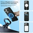 thumbnail image 4 of Magnetic Leather Case for iPhone 15 Pro Max Case MagSafe Shockproof Protective Case with Magnetic Stand Non-Slip Bumper (Black), 4 of 6