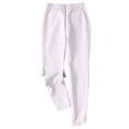thumbnail image 4 of Linen Pants for Women Summer Casual High Waisted Drawstring Beach Pant White 2XL, 4 of 4