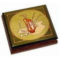 thumbnail image 1 of Olive Green Golf Reuge Musical Ring/Earring Box - Smoke Gets In Your Eyes, 1 of 2