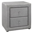 thumbnail image 2 of End Nightstand for Bedroom and Living Spaces | Upholstered Design | Grey Linen-Look Fabric | Optimize Storage Capacity, 2 of 5