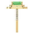 thumbnail image 3 of 2.62 ct Emerald Cut Simulated Green Diamond with Simulated Diamond Halo Accents 14K Yellow Gold Womens Engagement Ring, 3 of 6