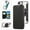 Black, variant on Luxury Electroplated Wallet Case for iPhone 15, PU Leather Front+Clear PC Back, 360° Rotating Ring Stand Flip Cover with RFID Blocking Card Slots, Compatible with MagSafe, Green