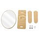 thumbnail image 1 of Creative Swivel Makeup Mirror Wooden Tabletop Vanity Mirror for Women, 1 of 3