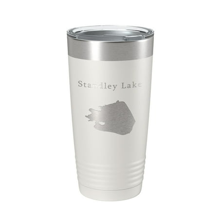 

Standley Lake Map Tumbler Travel Mug Insulated Laser Engraved Coffee Cup Colorado 20 oz White