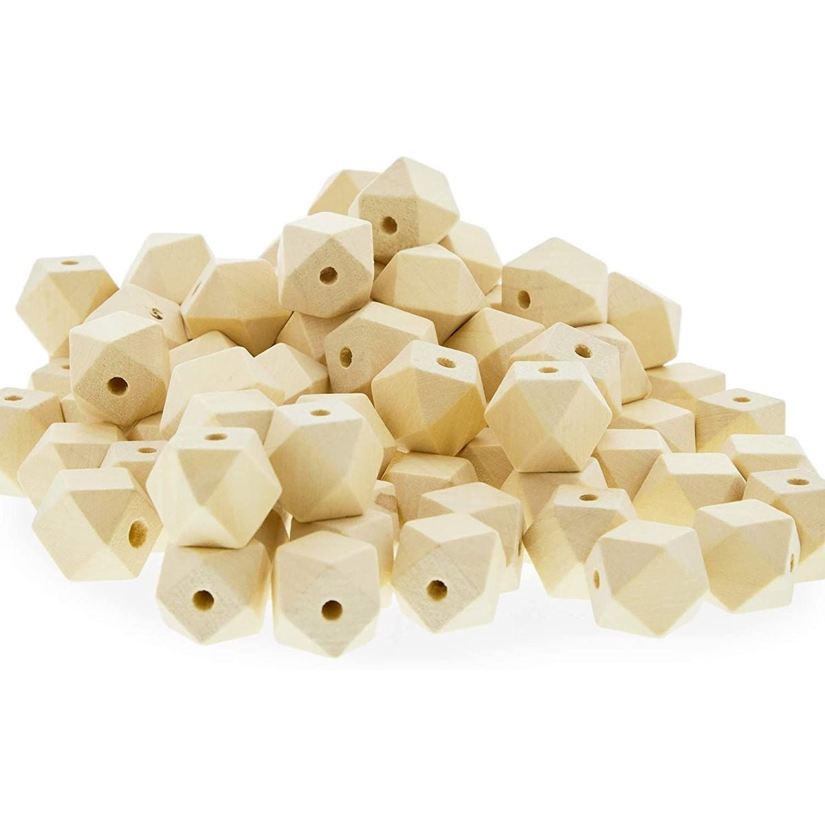 100 Pcs Bulk White Geometric Beads 20mm for Crafts and Jewelry Making - Walmart.com