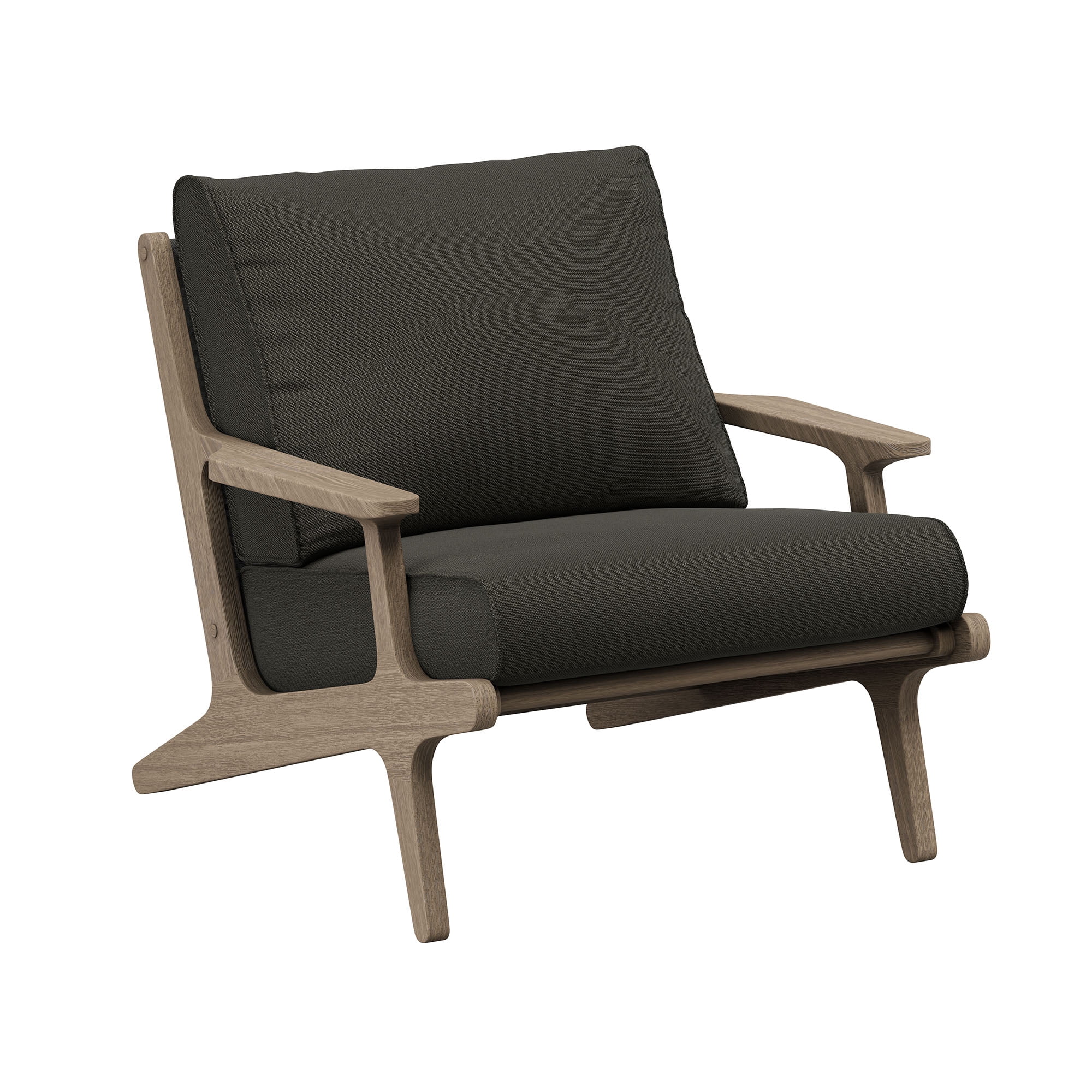 Modway Saratoga 3-PC Patio Teak Wood Furniture Set with Lounge Chairs/Side Table