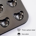 thumbnail image 2 of Paquete de 2 mini-moldes en forma de oso, antiadherentes, molde para tartas, mini magdalenas para decoración comestible, decoración de tartas de oso, 2 of 4