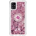 thumbnail image 2 of Case for Samsung Galaxy A51 5G, Galaxy A51 5G Case Glitter Clear TPU Cute Love Moving Quicksand Sparkle Phone Case with Stand Liquid Shockproof Cover for Samsung Galaxy A51 5G Rose Gold YBZ, 2 of 12