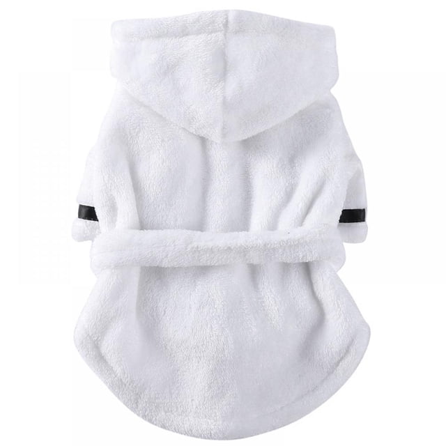 POINTERTECK Pet Hooded Bathrobe Pajama Quick Drying And Super Absorbent Dog Bath Towel For Puppy Dogs