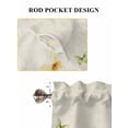 thumbnail image 6 of Colorful Floral 2 Panel Kitchen Curtains for Small Windows, Farmhouse Vintage Dragonfly Butterfly Flower Bathroom Tier Curtain, Short Window Treatment for Bedroom/Living Room 55"x24", 6 of 6