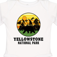 thumbnail image 4 of Inktastic Yellowstone National Park with Bear Mountains and Trees Cricle Boys or Girls Long Sleeve Baby Bodysuit, 4 of 5