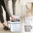 thumbnail image 1 of Household Press Open Lid Plastic Storage Box Toilet Living Room Dry And Wet Separation Garbage Bin, 1 of 9
