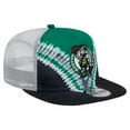 thumbnail image 3 of Men's New Era Black/Kelly Green Boston Celtics Throwback Dye Golfer Snapback Hat, 3 of 6