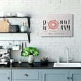 thumbnail image 2 of Stupell Industries Donut Worry Happy Pink Cartoon Word Design Canvas Wall Art by Ziwei Li, 2 of 6