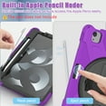 thumbnail image 2 of Allytechgroup Shockproof Case for Apple iPad Pro 11 Inch Case M4 2024, Kickstand Hand Strap Shoulder Strap Rugged Case Kids Friendly Bumper Shockproof Case for iPad Pro 11" 2024,Purple, 2 of 9