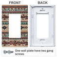 thumbnail image 3 of Yayeee Rocker Switch Wall Plate 1-Gang 4.6"x2.9" Home Decorative Outlet Cover, Tribal Art, 3 of 6