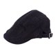 thumbnail image 5 of Gorra Plana Algodón Negro Bloques Cómodos Luz del Sol Bordado Exquisito Elegante Gorra de Vendedor de Periódicos para Hombres, 5 of 8