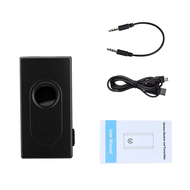 Matsuzay Minireceptor de Audio inalámbrico, dispositivo de baja latencia emparejado con Adaptador de Audio estéreo de 3,5mm, Compatible con Cables de audio/vídeo